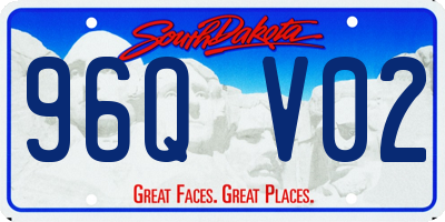 SD license plate 96QV02