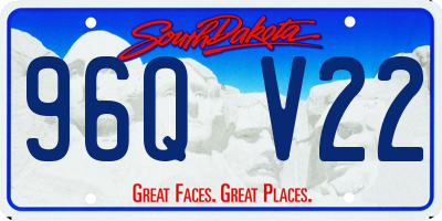 SD license plate 96QV22
