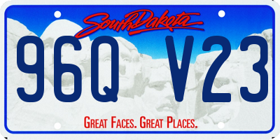 SD license plate 96QV23