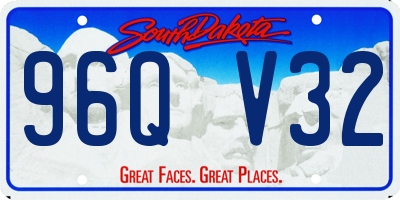 SD license plate 96QV32