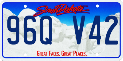 SD license plate 96QV42