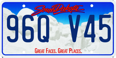 SD license plate 96QV45