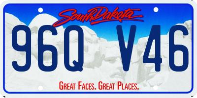 SD license plate 96QV46