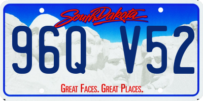 SD license plate 96QV52