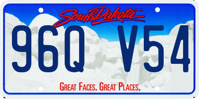 SD license plate 96QV54