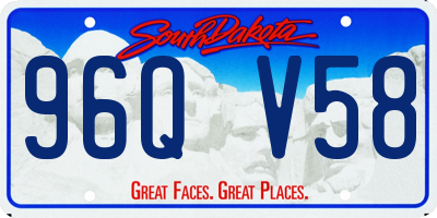 SD license plate 96QV58