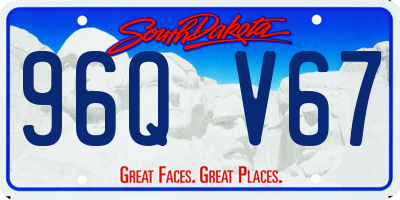 SD license plate 96QV67