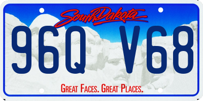 SD license plate 96QV68