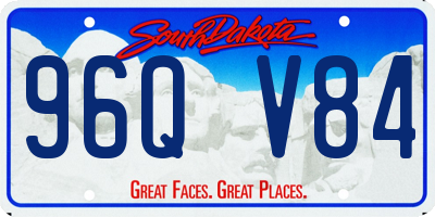 SD license plate 96QV84