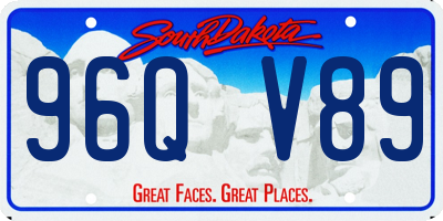 SD license plate 96QV89