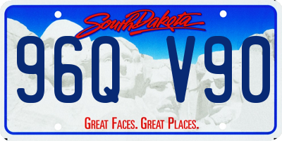 SD license plate 96QV90