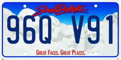 SD license plate 96QV91