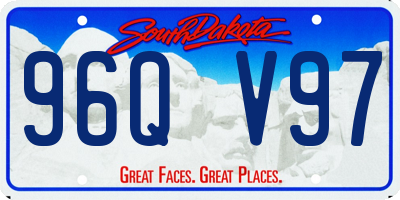 SD license plate 96QV97