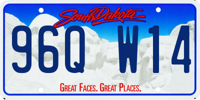 SD license plate 96QW14