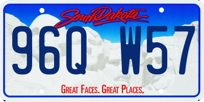 SD license plate 96QW57
