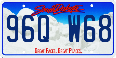 SD license plate 96QW68