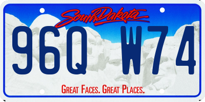 SD license plate 96QW74