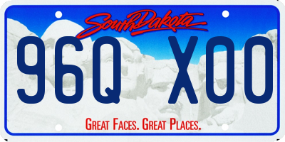 SD license plate 96QX00