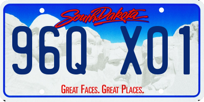 SD license plate 96QX01