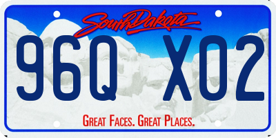 SD license plate 96QX02