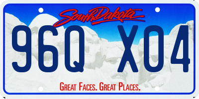 SD license plate 96QX04
