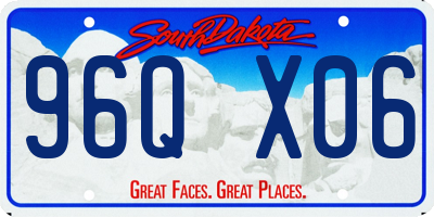 SD license plate 96QX06