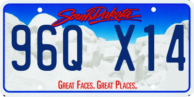 SD license plate 96QX14