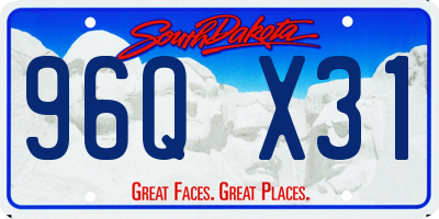 SD license plate 96QX31