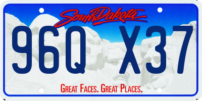 SD license plate 96QX37