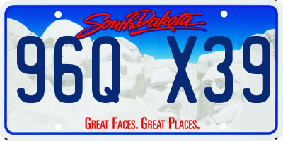 SD license plate 96QX39