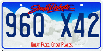 SD license plate 96QX42