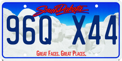 SD license plate 96QX44