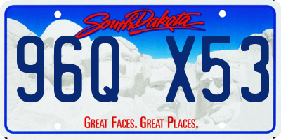 SD license plate 96QX53