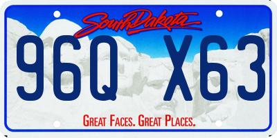 SD license plate 96QX63