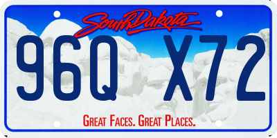SD license plate 96QX72