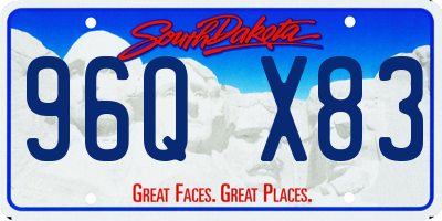SD license plate 96QX83