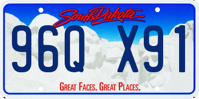 SD license plate 96QX91