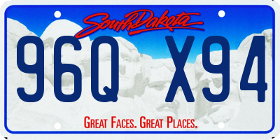 SD license plate 96QX94