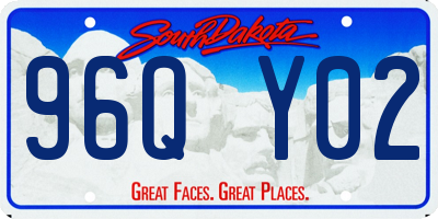 SD license plate 96QY02