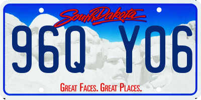 SD license plate 96QY06