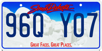 SD license plate 96QY07