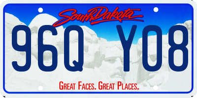 SD license plate 96QY08