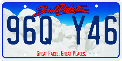 SD license plate 96QY46