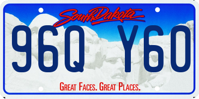 SD license plate 96QY60