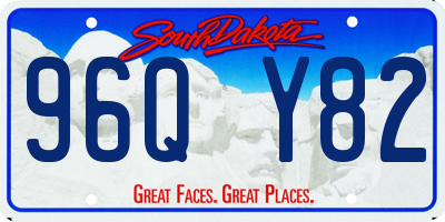 SD license plate 96QY82