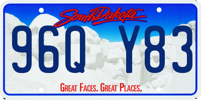 SD license plate 96QY83