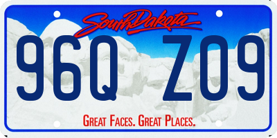 SD license plate 96QZ09