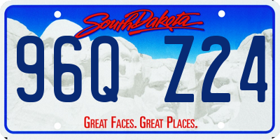 SD license plate 96QZ24