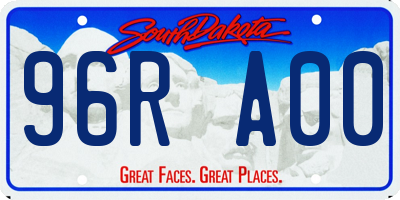 SD license plate 96RA00