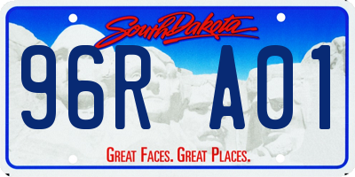 SD license plate 96RA01